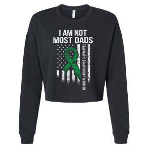 Traumatic Brain Injury Survivor Most Dads TBI Warrior Cropped Pullover Crew