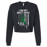 Traumatic Brain Injury Survivor Most Dads TBI Warrior Cropped Pullover Crew