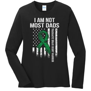 Traumatic Brain Injury Survivor Most Dads TBI Warrior Ladies Long Sleeve Shirt