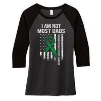 Traumatic Brain Injury Survivor Most Dads TBI Warrior Women's Tri-Blend 3/4-Sleeve Raglan Shirt