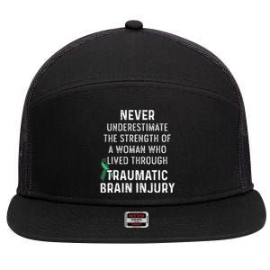 Traumatic Brain Injury Survivor Strength TBI Warrior 7 Panel Mesh Trucker Snapback Hat