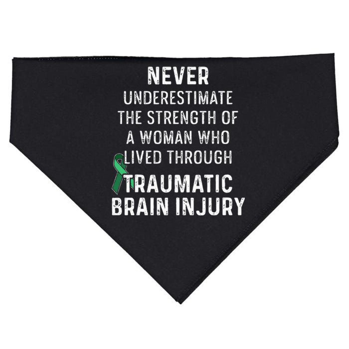 Traumatic Brain Injury Survivor Strength TBI Warrior USA-Made Doggie Bandana