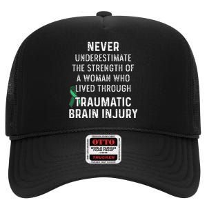 Traumatic Brain Injury Survivor Strength TBI Warrior High Crown Mesh Back Trucker Hat