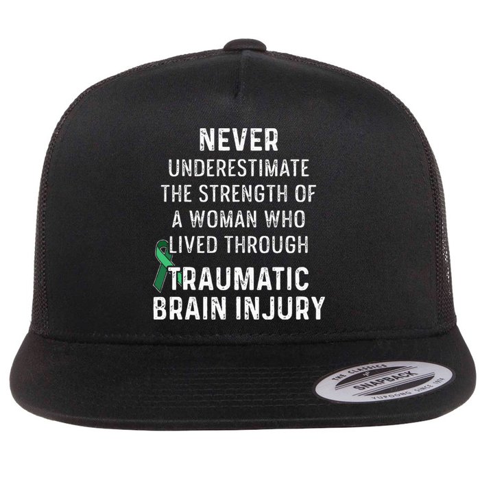 Traumatic Brain Injury Survivor Strength TBI Warrior Flat Bill Trucker Hat