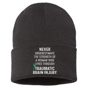 Traumatic Brain Injury Survivor Strength TBI Warrior Sustainable Knit Beanie