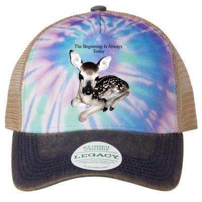 The Beginning Is Always Today Deer Legacy Tie Dye Trucker Hat