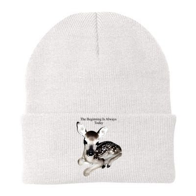 The Beginning Is Always Today Deer Knit Cap Winter Beanie