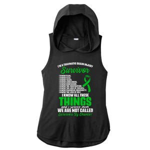 Traumatic Brain Injury Survivor Support TBI Survivor Ladies PosiCharge Tri-Blend Wicking Draft Hoodie Tank