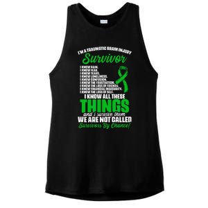 Traumatic Brain Injury Survivor Support TBI Survivor Ladies PosiCharge Tri-Blend Wicking Tank