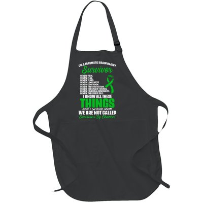 Traumatic Brain Injury Survivor Support TBI Survivor Full-Length Apron With Pockets