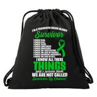 Traumatic Brain Injury Survivor Support TBI Survivor Drawstring Bag