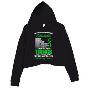 Traumatic Brain Injury Survivor Support TBI Survivor Crop Fleece Hoodie