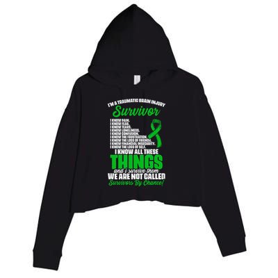 Traumatic Brain Injury Survivor Support TBI Survivor Crop Fleece Hoodie