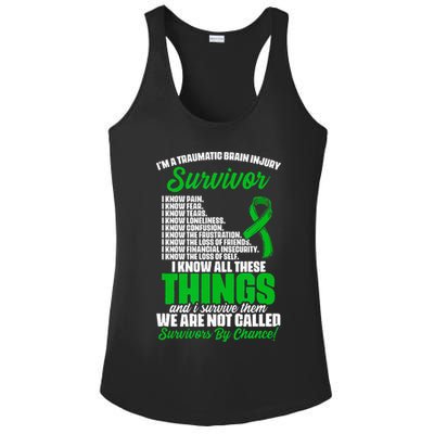 Traumatic Brain Injury Survivor Support TBI Survivor Ladies PosiCharge Competitor Racerback Tank