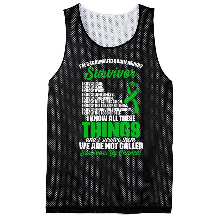 Traumatic Brain Injury Survivor Support TBI Survivor Mesh Reversible Basketball Jersey Tank