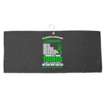 Traumatic Brain Injury Survivor Support TBI Survivor Large Microfiber Waffle Golf Towel