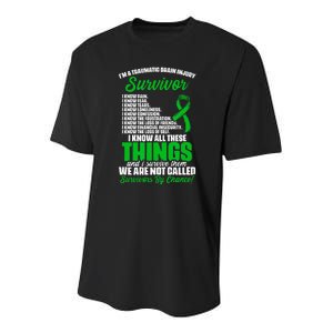 Traumatic Brain Injury Survivor Support TBI Survivor Youth Performance Sprint T-Shirt