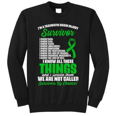 Traumatic Brain Injury Survivor Support TBI Survivor Tall Sweatshirt