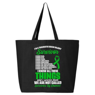 Traumatic Brain Injury Survivor Support TBI Survivor 25L Jumbo Tote