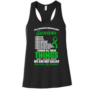 Traumatic Brain Injury Survivor Support TBI Survivor Women's Racerback Tank