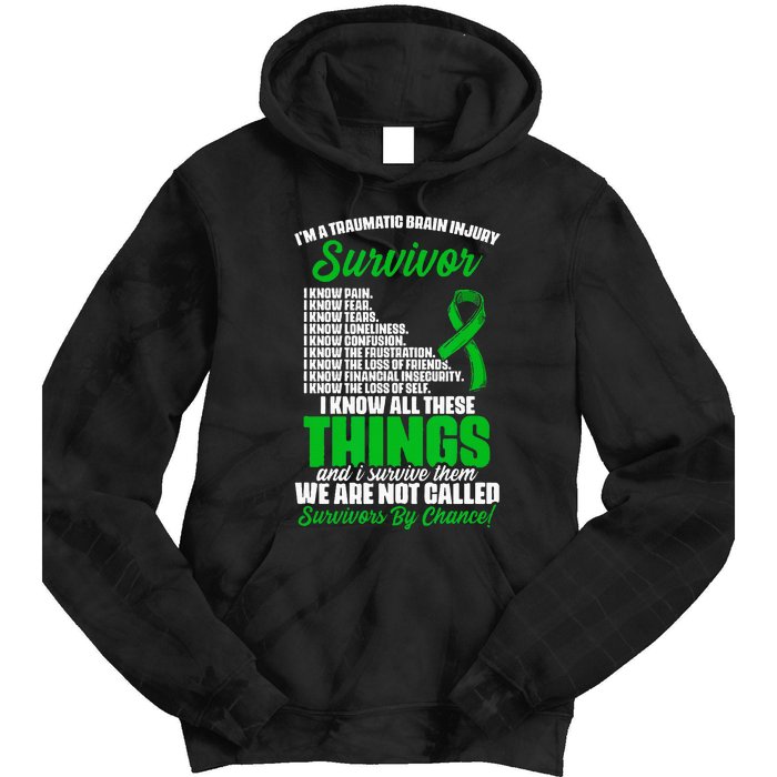 Traumatic Brain Injury Survivor Support TBI Survivor Tie Dye Hoodie