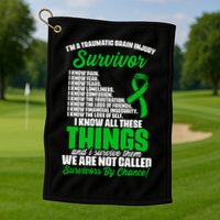 Traumatic Brain Injury Survivor Support TBI Survivor Golf Towel