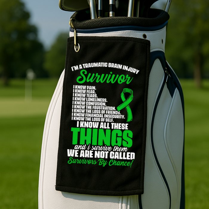 Traumatic Brain Injury Survivor Support TBI Survivor Golf Towel