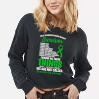Traumatic Brain Injury Survivor Support TBI Survivor Cropped Pullover Crew