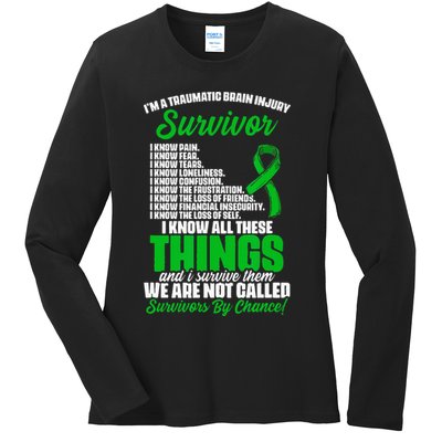 Traumatic Brain Injury Survivor Support TBI Survivor Ladies Long Sleeve Shirt