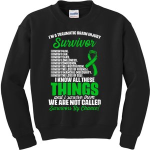 Traumatic Brain Injury Survivor Support TBI Survivor Kids Sweatshirt