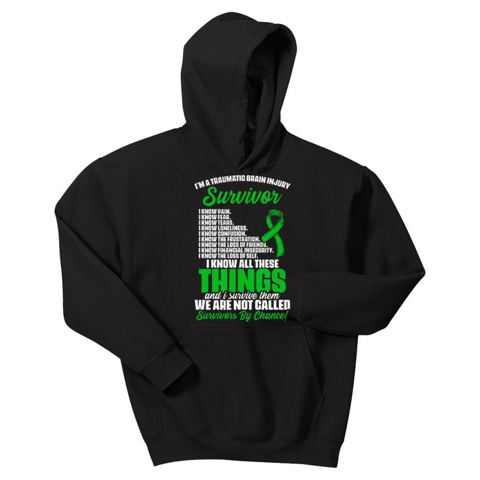 Traumatic Brain Injury Survivor Support TBI Survivor Kids Hoodie