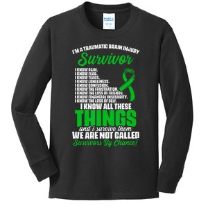 Traumatic Brain Injury Survivor Support TBI Survivor Kids Long Sleeve Shirt