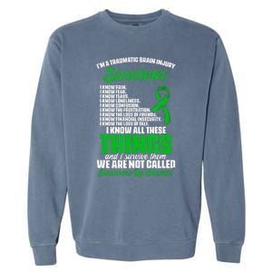 Traumatic Brain Injury Survivor Support TBI Survivor Garment-Dyed Sweatshirt