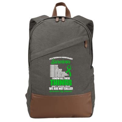 Traumatic Brain Injury Survivor Support TBI Survivor Cotton Canvas Backpack
