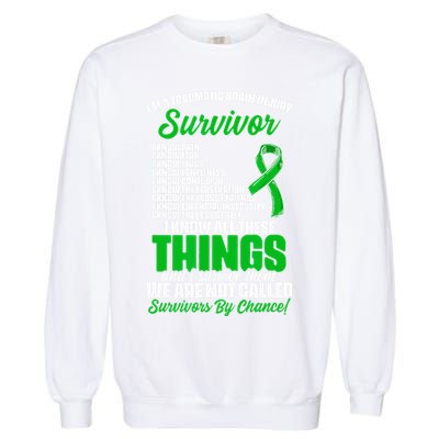 Traumatic Brain Injury Survivor Support TBI Survivor Garment-Dyed Sweatshirt