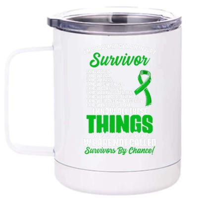 Traumatic Brain Injury Survivor Support TBI Survivor 12 oz Stainless Steel Tumbler Cup