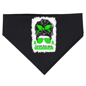 Traumatic Brain Injury Warrior For Women TBI Awareness Month USA-Made Doggie Bandana