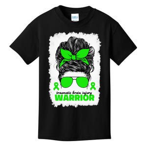 Traumatic Brain Injury Warrior For Women TBI Awareness Month Kids T-Shirt