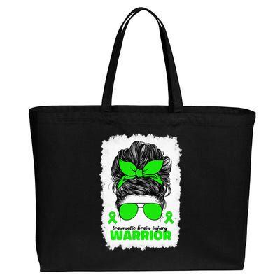 Traumatic Brain Injury Warrior For Women TBI Awareness Month Cotton Canvas Jumbo Tote