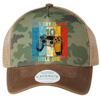 This Boy Is Now Double Digits 10th Birthday Boy 10 Year Old Legacy Tie Dye Trucker Hat