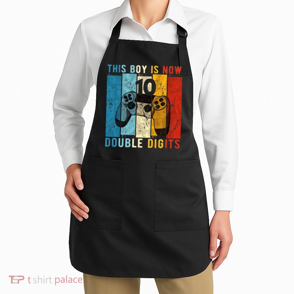 This Boy Is Now Double Digits 10th Birthday Boy 10 Year Old Apron