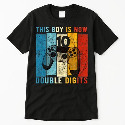 This Boy Is Now Double Digits 10th Birthday Boy 10 Year Old Tall T-Shirt