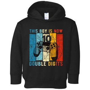 This Boy Is Now Double Digits 10th Birthday Boy 10 Year Old Toddler Hoodie