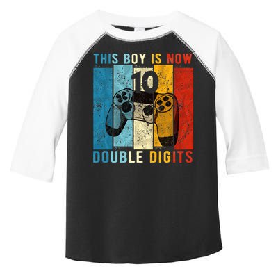 This Boy Is Now Double Digits 10th Birthday Boy 10 Year Old Toddler Fine Jersey T-Shirt