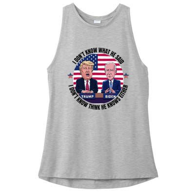 Trump Biden I DonT Know What He Said He DoesnT Either Ladies PosiCharge Tri-Blend Wicking Tank