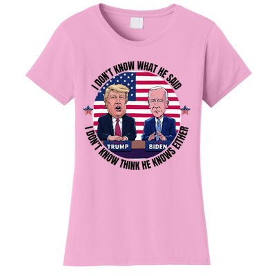 Trump Biden I DonT Know What He Said He DoesnT Either Women's T-Shirt