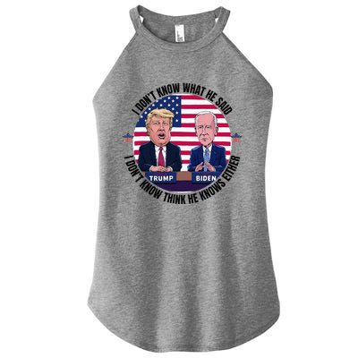 Trump Biden I DonT Know What He Said He DoesnT Either Women's Perfect Tri Rocker Tank