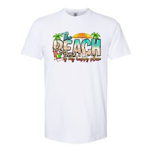 The Beach Is My Happy Place Vacation Summer Softstyle CVC T-Shirt