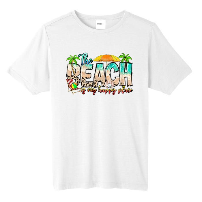 The Beach Is My Happy Place Vacation Summer Tall Fusion ChromaSoft Performance T-Shirt