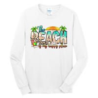 The Beach Is My Happy Place Vacation Summer Tall Long Sleeve T-Shirt